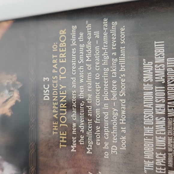 THE DESOLATION OF SMAUG Extended Edition 3 Blu Ray Set, MINT CONDITION - Picture 8 of 14